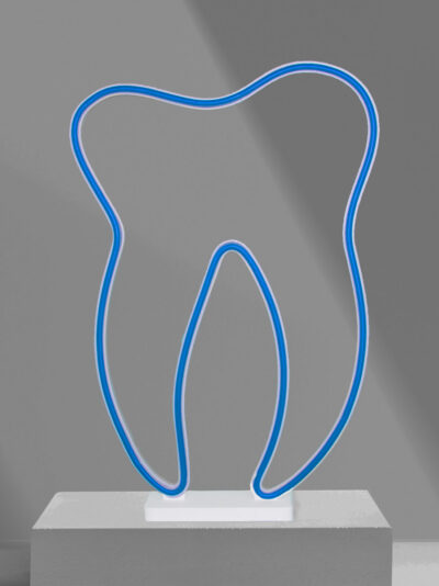 Leuchtzahn Modell "Neon", blau, stehend