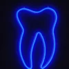 Neonzahn, hängend, blau